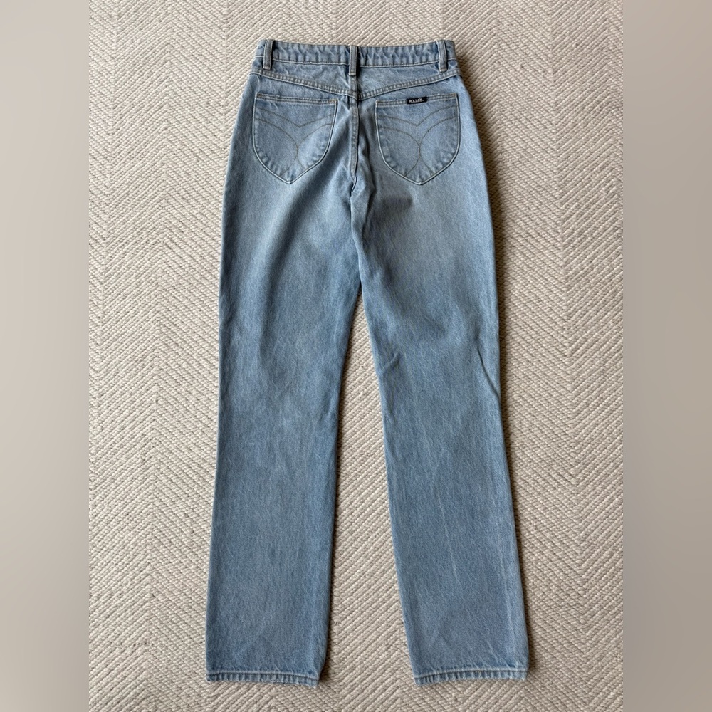 Rollas High-Rise Classic Straight in Vanessa Worn Distressed Jeans sz 26
